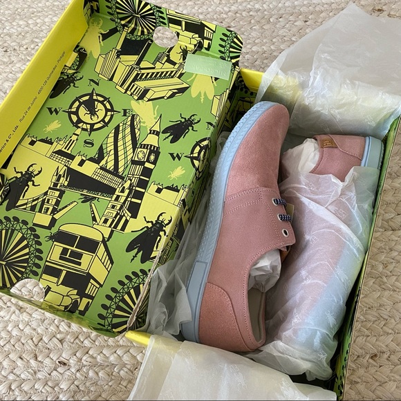 New Fly London Serraje Rose Pink Suede Sneakers - Picture 2 of 4